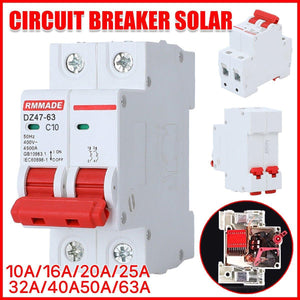 AC Circuit Breaker Solar 220-380V 2Pole Double MCB Mini 10-63 Amp - 40A
