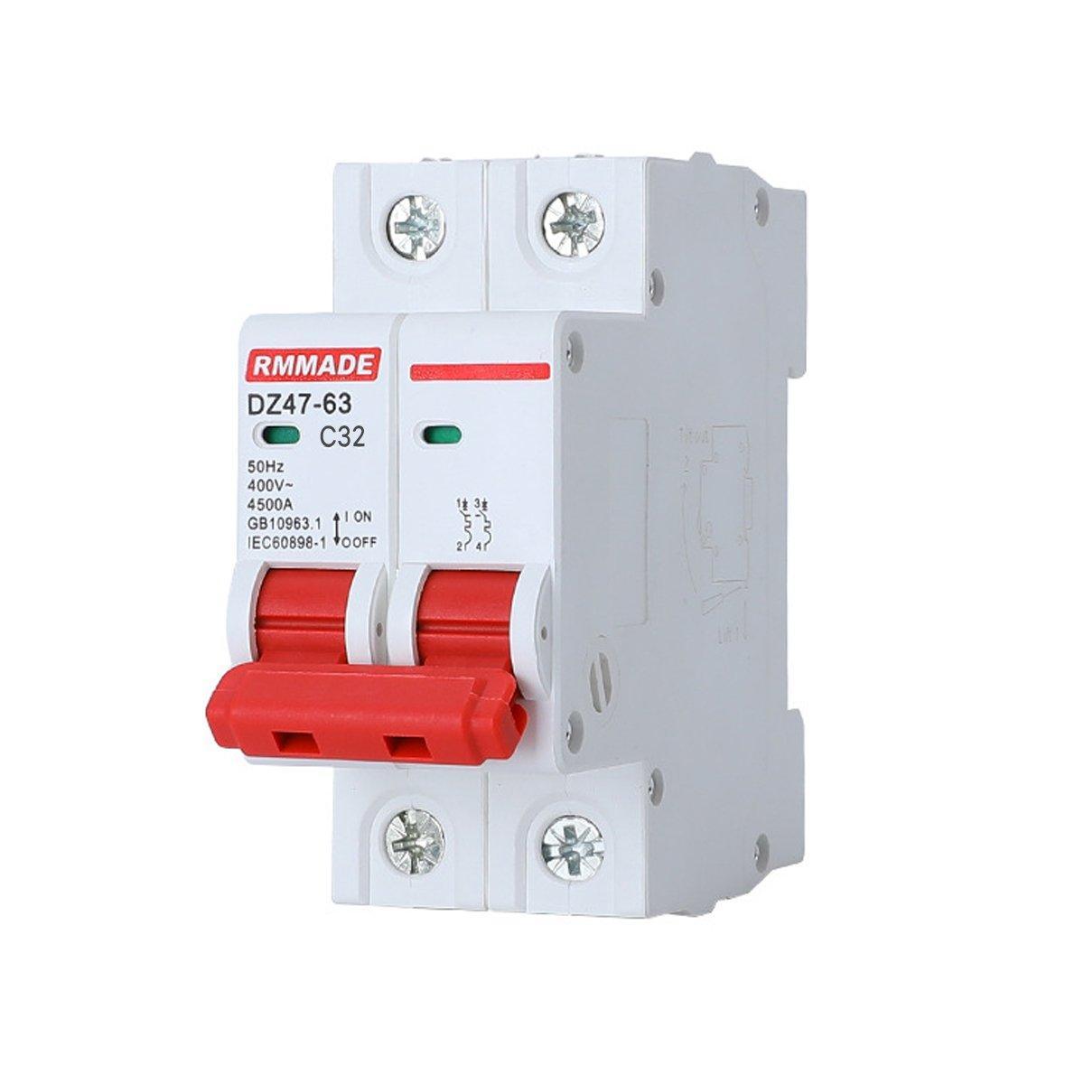 AC Circuit Breaker Solar 220-380V 2Pole Double MCB Mini 10-63 Amp - 40A