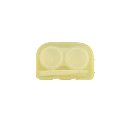 Lens Storage Case with Applicator Kit Tweezers Soft Tip Tool for Contact Eye Care - White