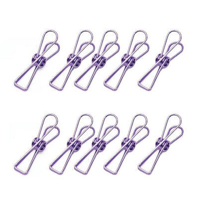 10X Spring Paperclips Metal Wire Hollow Out Clips 33mm Mini Binder Paper Clip - Gold