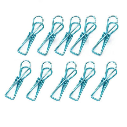 10X Spring Paperclips Metal Wire Hollow Out Clips 33mm Mini Binder Paper Clip - Gold