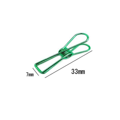 10X Spring Paperclips Metal Wire Hollow Out Clips 33mm Mini Binder Paper Clip - Rose Gold