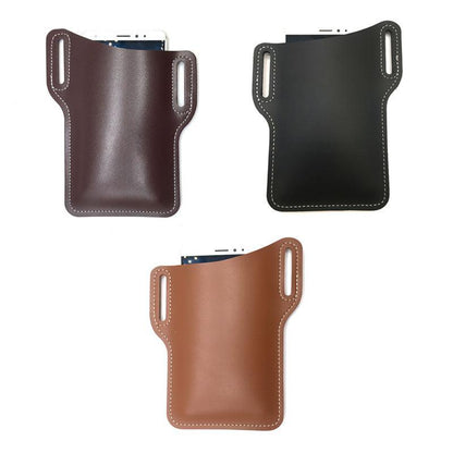 Men's Belt Clip Loop Holster Waist Bag Leather Pouch Cover Case For Phones AU - Dark Brown