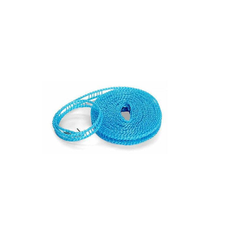 Portable 5M Travel Clothes Line Washing Rope Non Slip Airer Laundry Clothesline - Green