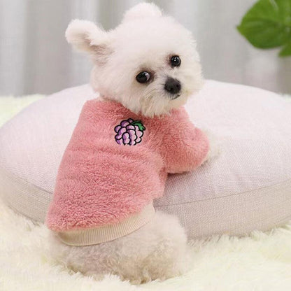 XS Puppy Pet Dog Fleece Warm Jumper Sweater Coat Small Yorkie Chihuahua Cat Clothes - Pink