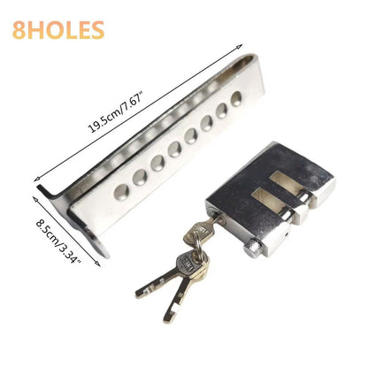 Universal Car Anti-Theft Clutch Throttle Brake Lock 8/9 Holes Security Lock - 8 holes