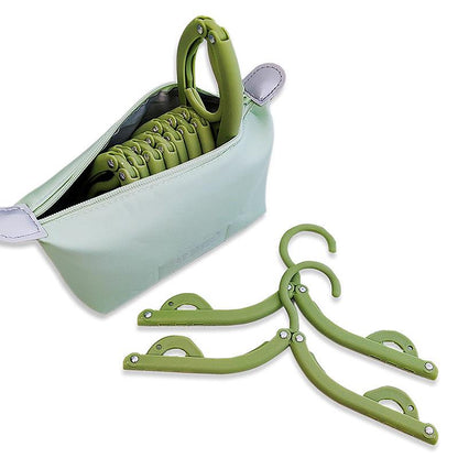 Portable Foldable Clothes Rack Travel Drying Stand for Home and Outdoor Use - Yellow