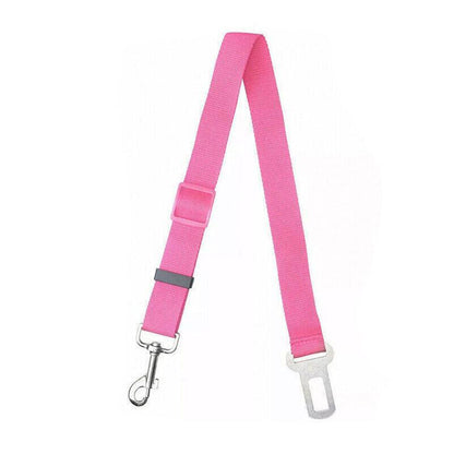 Adjustable Pet Harness Lead for Car Travel with Clip Attachment Nylon Restraint Strap - Black