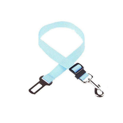 Adjustable Pet Harness Lead for Car Travel with Clip Attachment Nylon Restraint Strap - Black