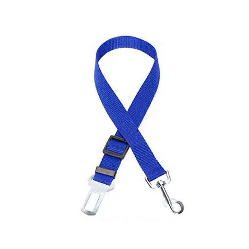 Adjustable Pet Harness Lead for Car Travel with Clip Attachment Nylon Restraint Strap - Black