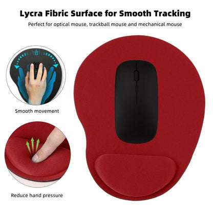Comfort Mouse Pad with Built In Wrist Support Non Slip Ergonomic Mice Mat - Black