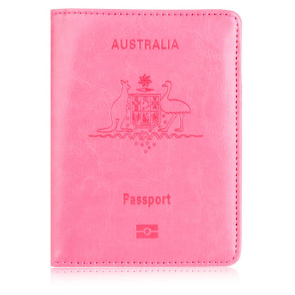 RFID Passport Holder Slim Leather Travel Wallet ID Card Cover Case for Men Women - Black