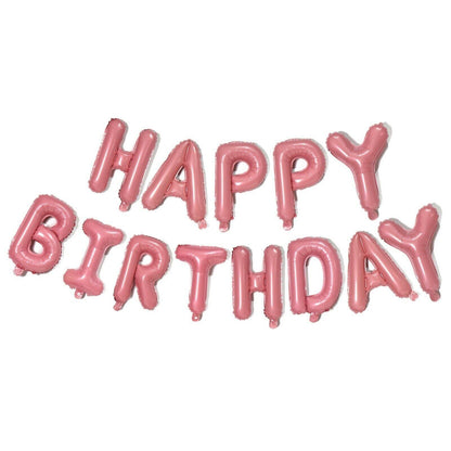 40Cm 3D Happy Birthday Letters Balloons Inflating Foil Banner Bunting Celebrate - Multicolour 2