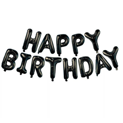 40Cm 3D Happy Birthday Letters Balloons Inflating Foil Banner Bunting Celebrate - Multicolour 2