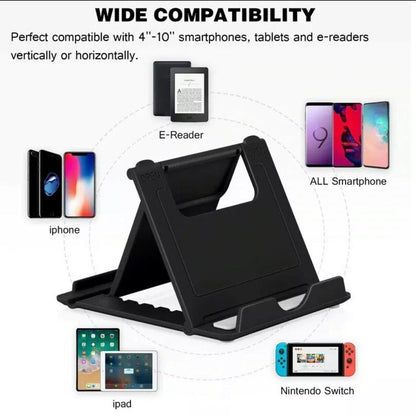 Universal Foldable Tablet and Phone Stand Adjustable Portable Desk Holder - Pink