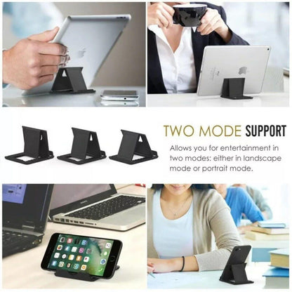 Universal Foldable Tablet and Phone Stand Adjustable Portable Desk Holder - Pink