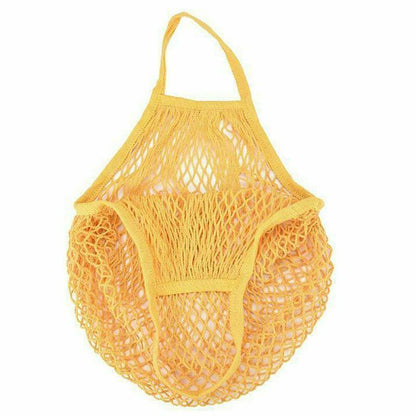 Reusable Mesh Net Shopping Bag String Tote Grocery Fruit Vegetable Storage - Red