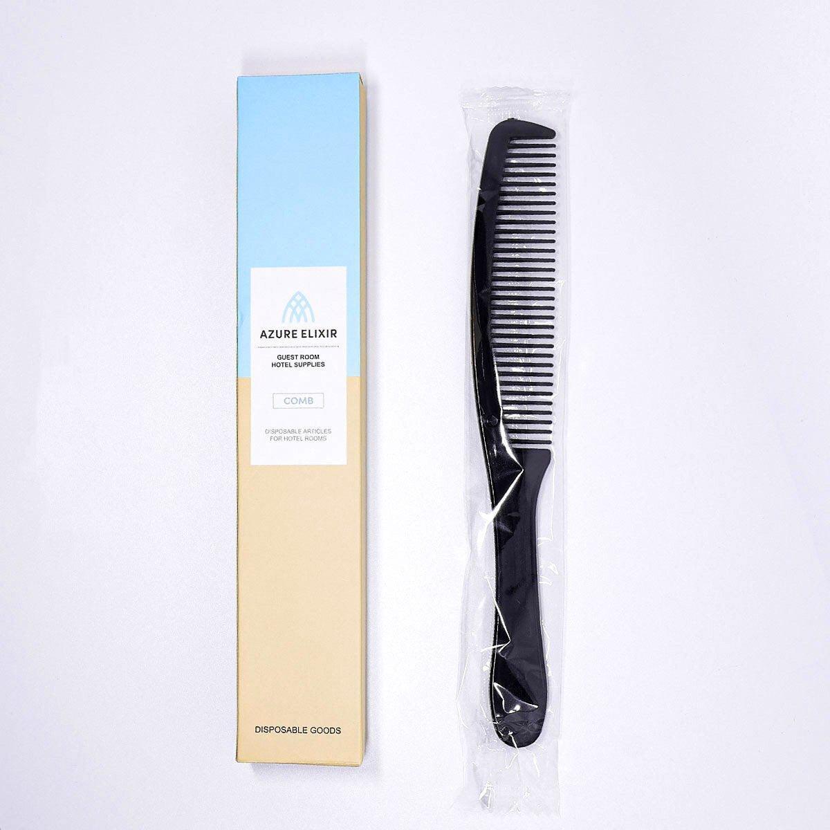 50PCS Individually Wrapped Combs for Hotel Guesthouse and Restaurant Bathroom - Black
