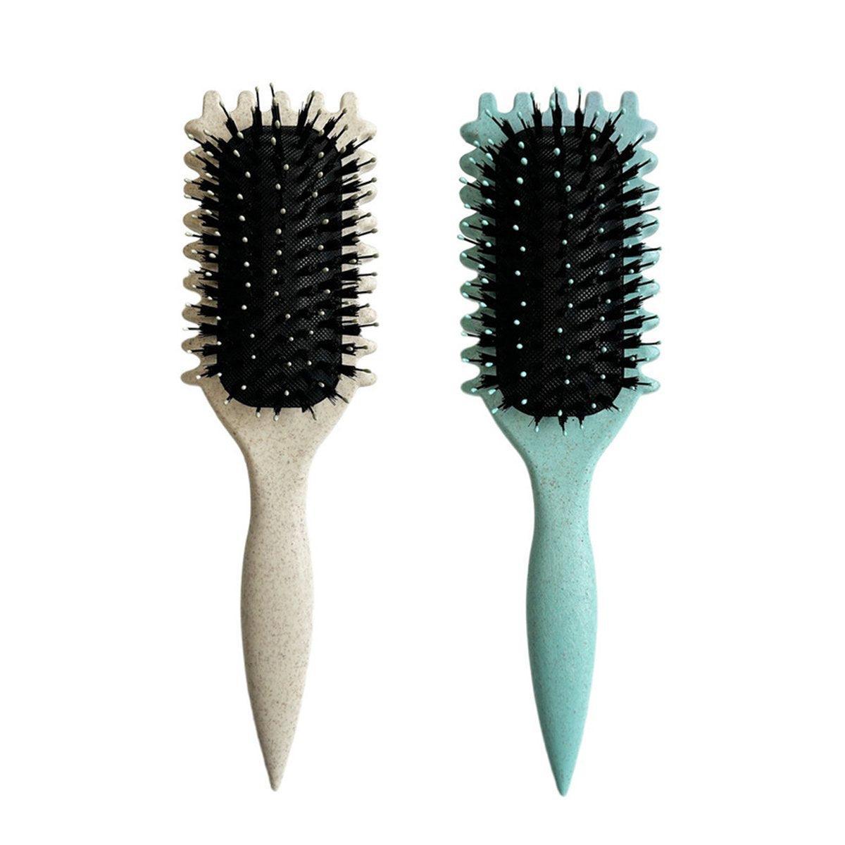 Upgraded Hair Styling Brush for Defined Curls with Ergonomic Handle Bounce Curl - Cream-Coloured