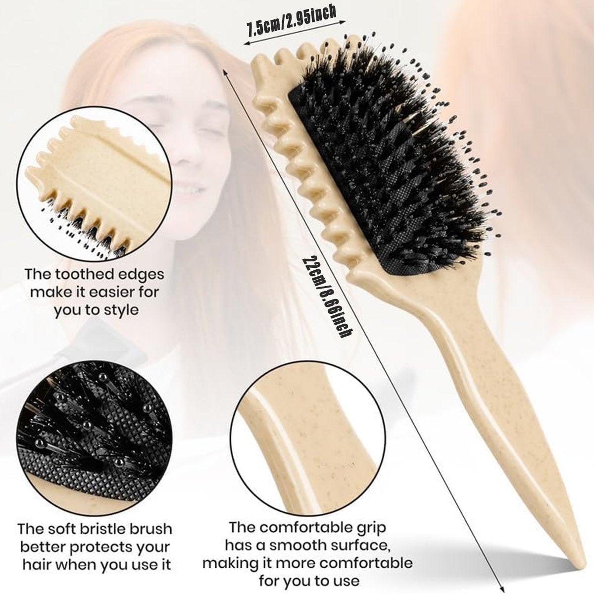 Upgraded Hair Styling Brush for Defined Curls with Ergonomic Handle Bounce Curl - Cream-Coloured