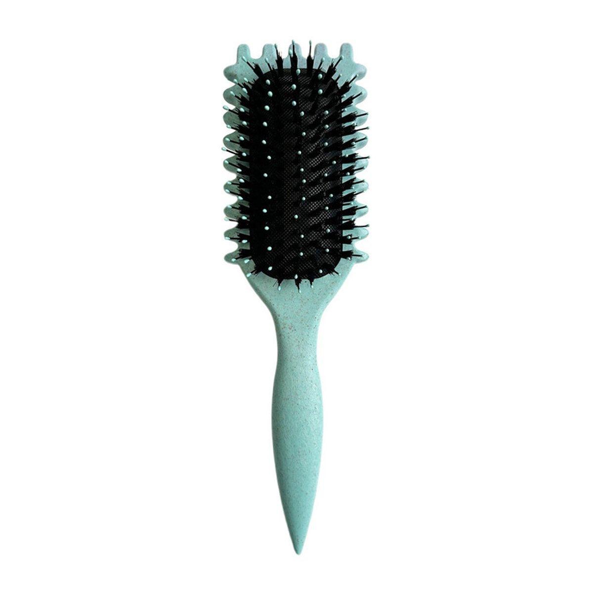 Upgraded Hair Styling Brush for Defined Curls with Ergonomic Handle Bounce Curl - Green
