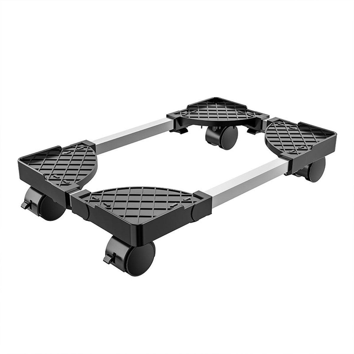 Adjustable Desktop Computer Tower Stand Telescopic Chassis Holder with Wheels