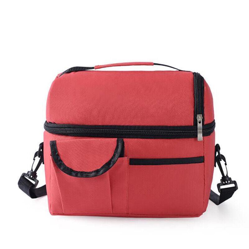 Insulated Lunch Bag Box Tote Cooler For Women Men Hot Cold Food Thermal - Rose Red - Factory Direct Shop