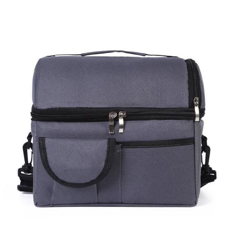 Insulated Lunch Bag Box Tote Cooler For Women Men Hot Cold Food Thermal - Wine Red - Factory Direct Shop