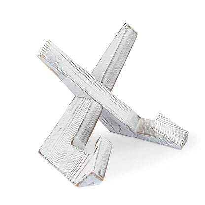 Wooden Plate Stand Rack Display Holder Wooden Support Desktop Reading Stand - White