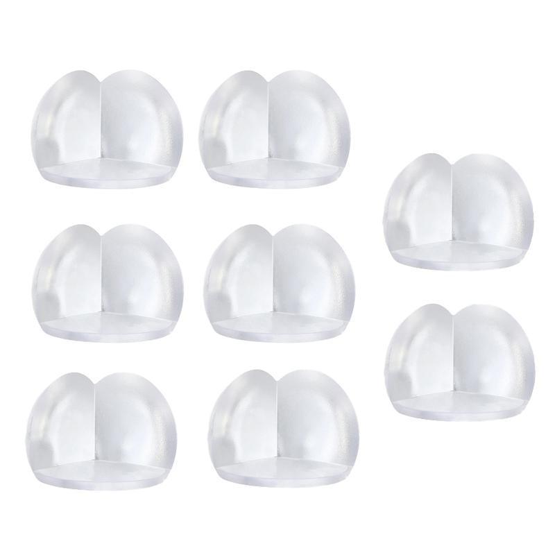 Transparent PVC Table Corner Guards Anti-Collision Protective Covers for Furniture - 4 PCS