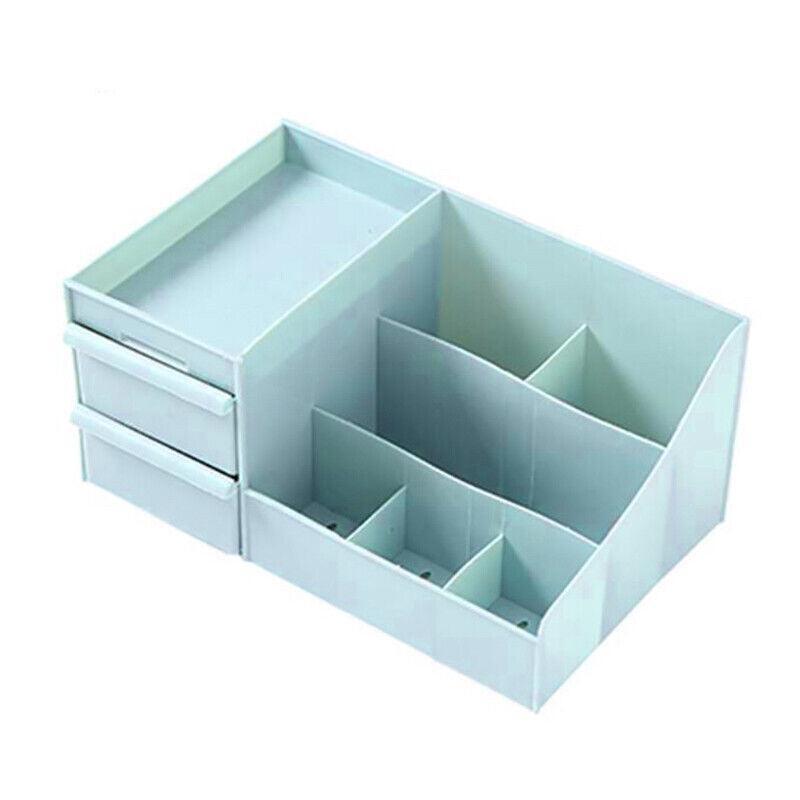 Cosmetic Makeup Organizer With Drawers Bathroom Skincare Storage Box Holder Case - White