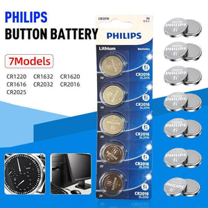 5-20Pcs Philips Cr1220 Cr1616 Cr1620 Cr1632 Cr2016 Cr2025 Cr2032 Button Battery - CR2025-10PCS