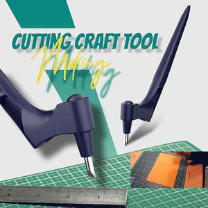 360-Degree Rotating Craft Cutting Tool with Precision Blade for Craft Art - Red