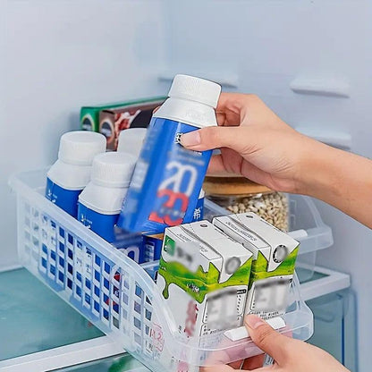 4pcs Refrigerator Storage Box Transparent Plastic Household Organizer Kitchen
