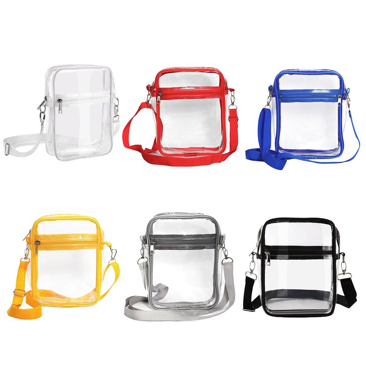 Transparent Crossbody Bag Clear Stylish Handbag for Men and Women Daily Use - Black