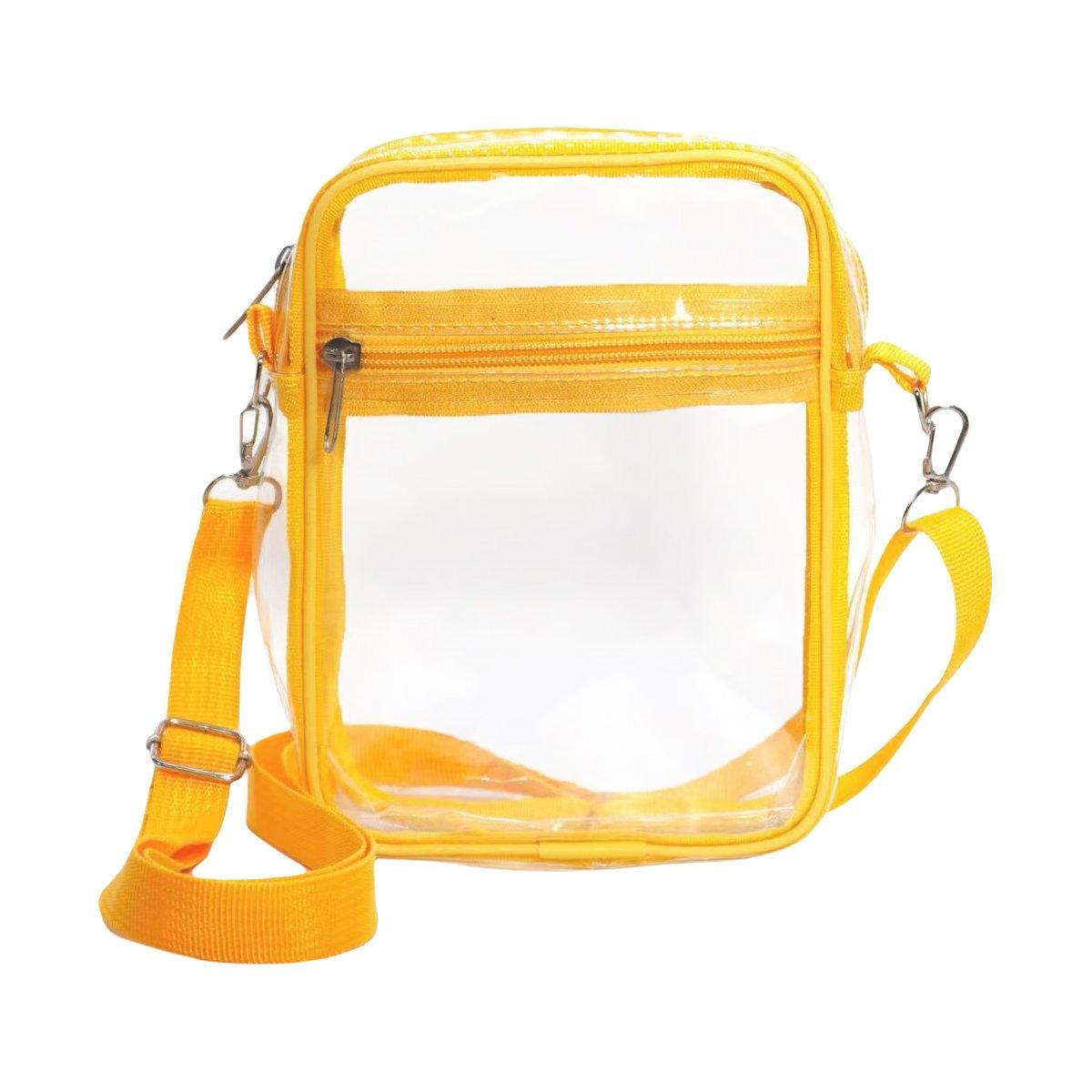 Transparent Crossbody Bag Clear Stylish Handbag for Men and Women Daily Use - Black