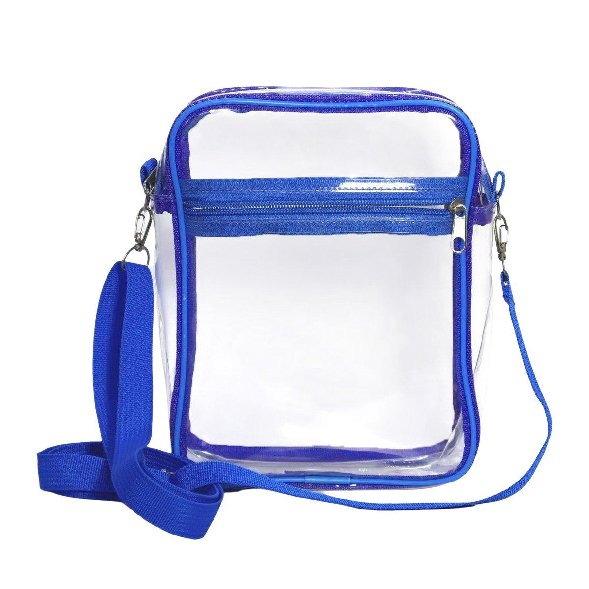 Transparent Crossbody Bag Clear Stylish Handbag for Men and Women Daily Use - Black