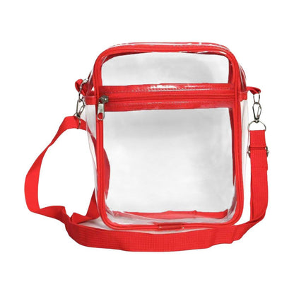 Transparent Crossbody Bag Clear Stylish Handbag for Men and Women Daily Use - Black