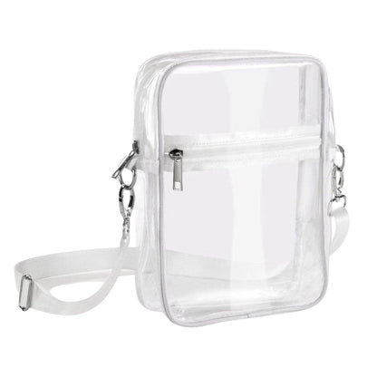 Transparent Crossbody Bag Clear Stylish Handbag for Men and Women Daily Use - Black