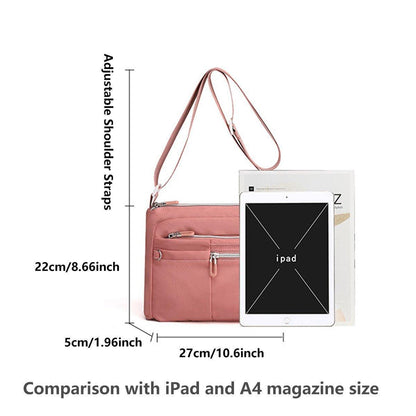Ladies Large Capacity Crossbody Bag Single Shoulder Small Square Bag Handbag - Light Blue