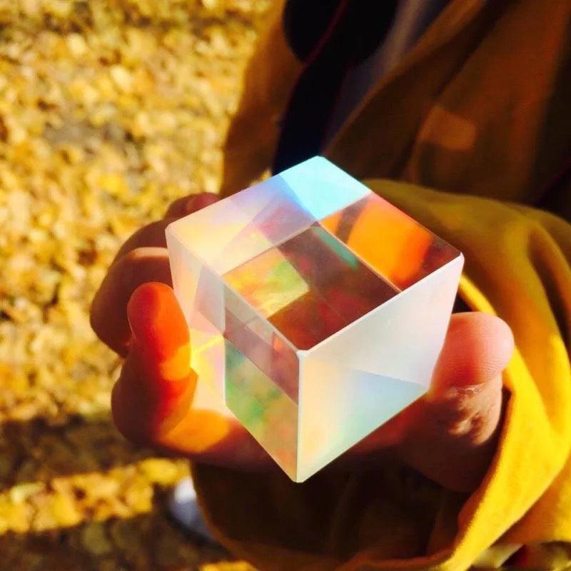 Glass Prism Cube 15 20 25mm RGB Dispersion Science Experiment or Storage Bag - Only 1PC Storage Bag