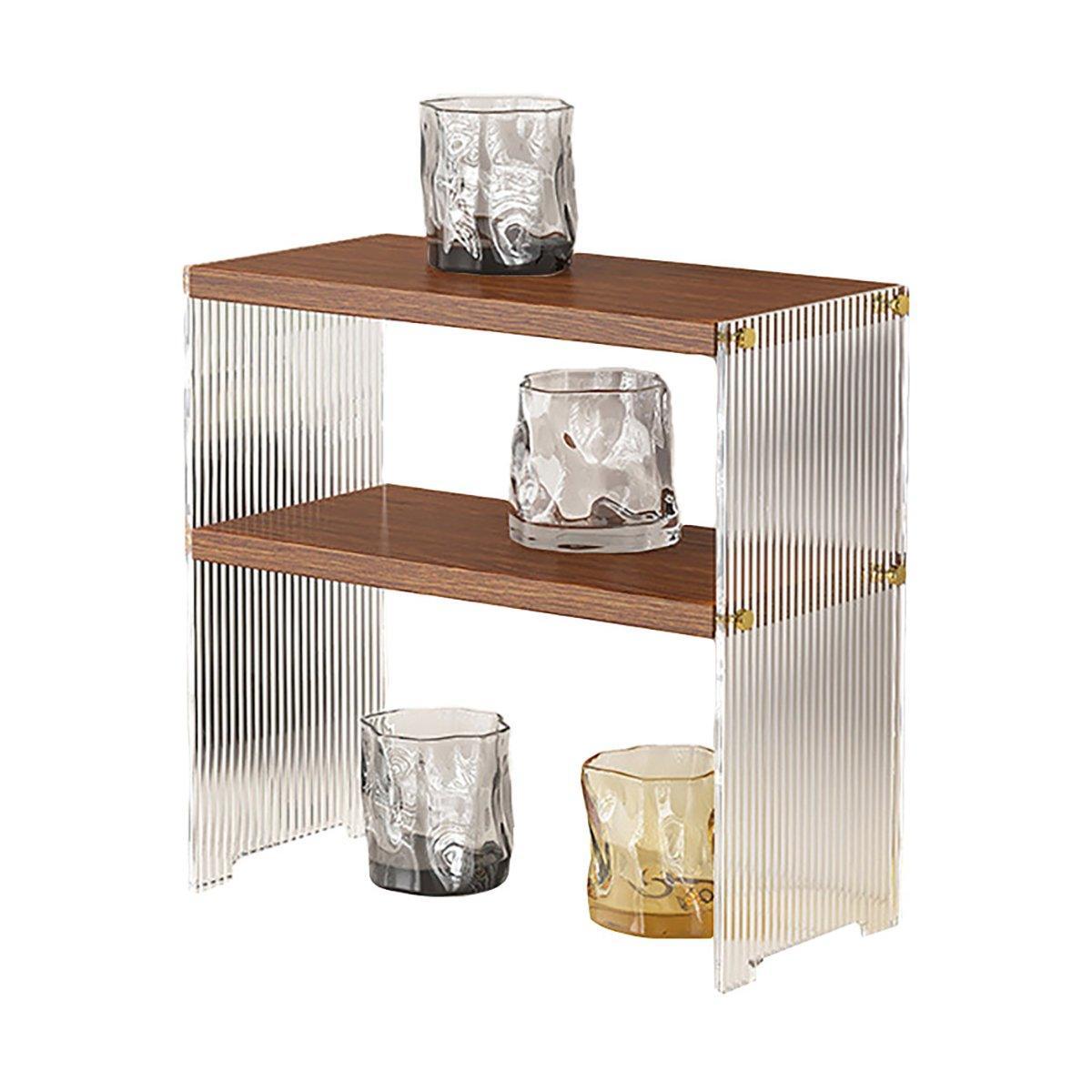 Acrylic Desktop Cup Holder Multi - Purpose Portable Storage Organizer For Home - Brown - Factory Direct Shop