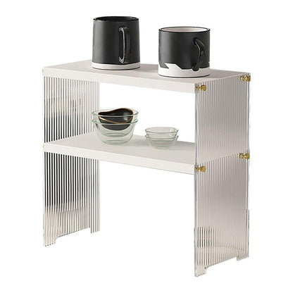 Acrylic Desktop Cup Holder Multi-Purpose Portable Storage Organizer For Home - Wood