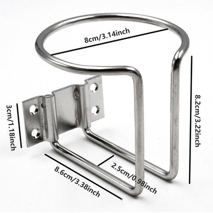 2pcs Cup Stainless Steel Boat Drink Holder Ring Holders Marine Car Truck Yacht