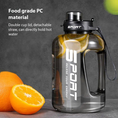 Large Capacity Water Cup Fitness Sports Water Bottle for Gym Outdoor Activities - Pink