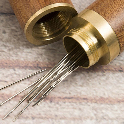 Stainless Steel Self-Threading Needles Opening Sewing Darning Needles 12/24 Pcs - 12PCS