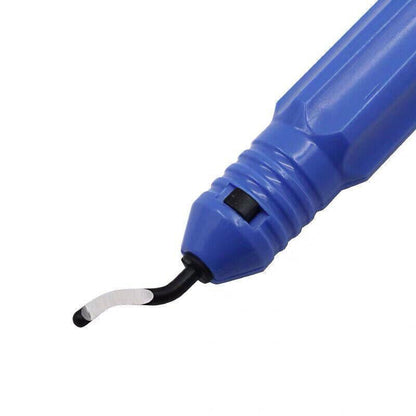 12PCS Manual Deburring Tool Set with Swivel Handle and Replacement Blades