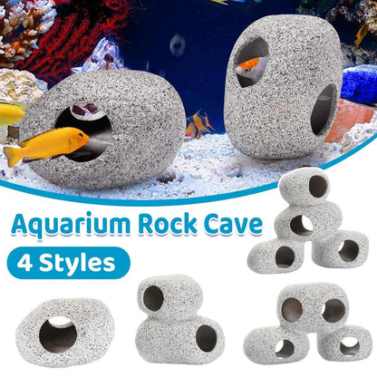 Clay Pot Aquarium Decoration Shrimp House Cichlid Breeding Tank Fish Nest - Nine Holes