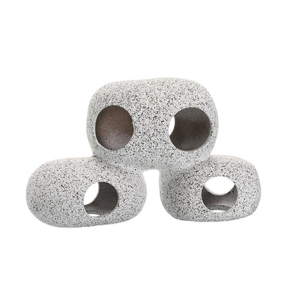 Clay Pot Aquarium Decoration Shrimp House Cichlid Breeding Tank Fish Nest - Nine Holes