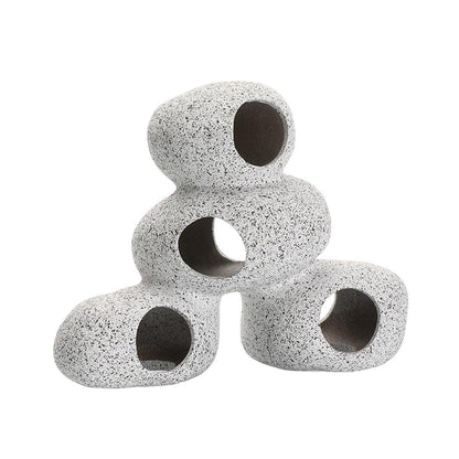 Clay Pot Aquarium Decoration Shrimp House Cichlid Breeding Tank Fish Nest - Nine Holes